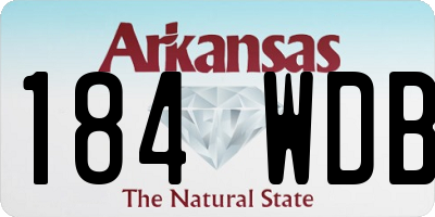AR license plate 184WDB