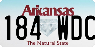 AR license plate 184WDC