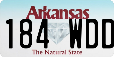 AR license plate 184WDD