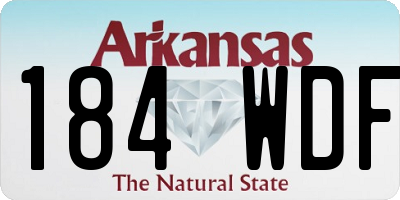 AR license plate 184WDF