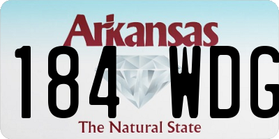 AR license plate 184WDG