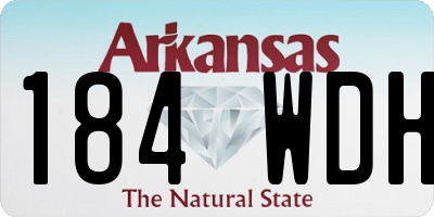 AR license plate 184WDH