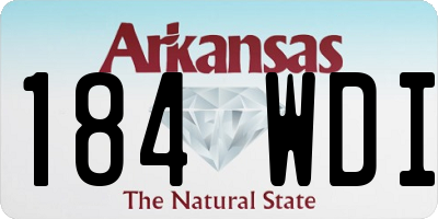 AR license plate 184WDI