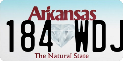 AR license plate 184WDJ