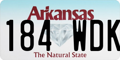 AR license plate 184WDK