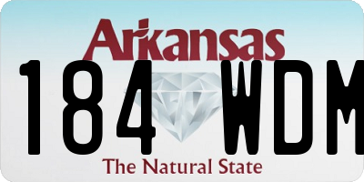 AR license plate 184WDM