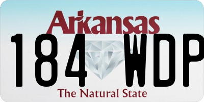 AR license plate 184WDP
