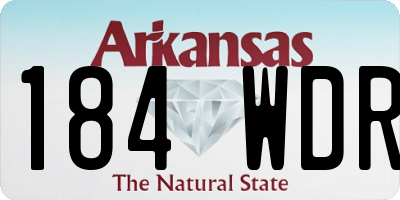 AR license plate 184WDR