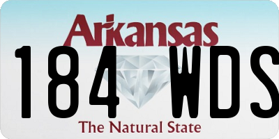 AR license plate 184WDS