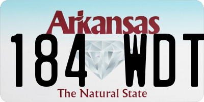 AR license plate 184WDT