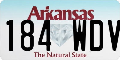 AR license plate 184WDV