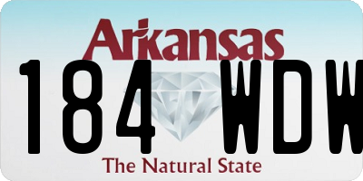 AR license plate 184WDW