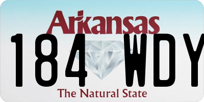 AR license plate 184WDY