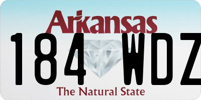 AR license plate 184WDZ