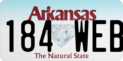 AR license plate 184WEB