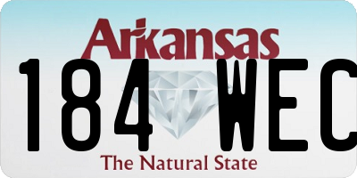 AR license plate 184WEC