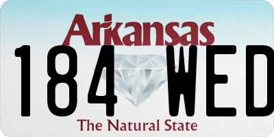 AR license plate 184WED