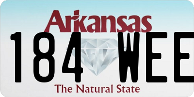 AR license plate 184WEE