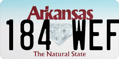 AR license plate 184WEF