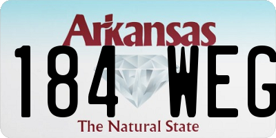 AR license plate 184WEG