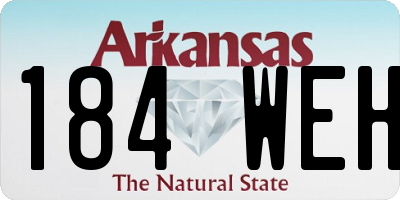 AR license plate 184WEH
