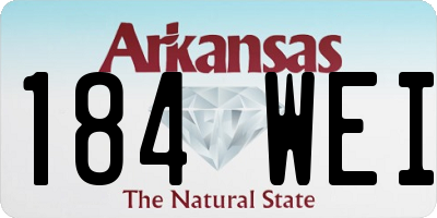 AR license plate 184WEI