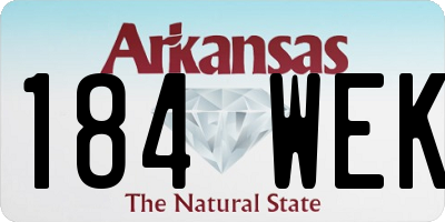 AR license plate 184WEK