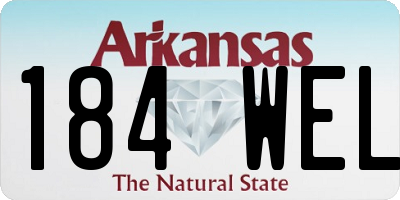 AR license plate 184WEL