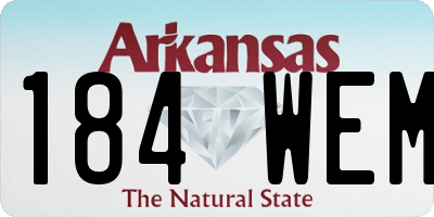 AR license plate 184WEM