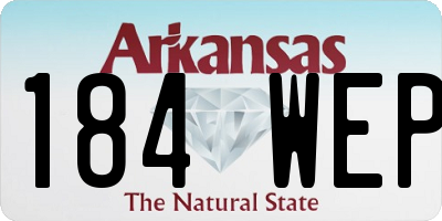 AR license plate 184WEP