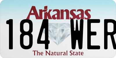 AR license plate 184WER