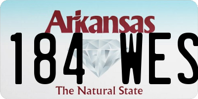AR license plate 184WES