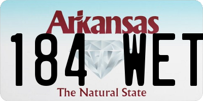 AR license plate 184WET