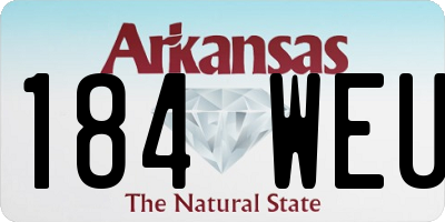 AR license plate 184WEU