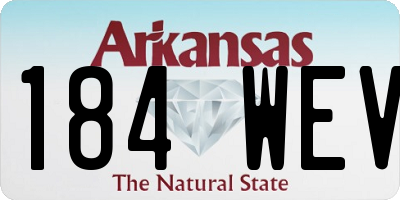 AR license plate 184WEV
