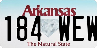AR license plate 184WEW