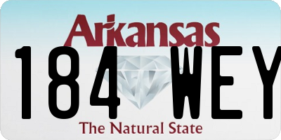 AR license plate 184WEY