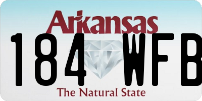 AR license plate 184WFB