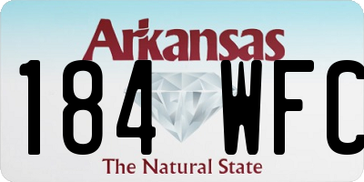 AR license plate 184WFC