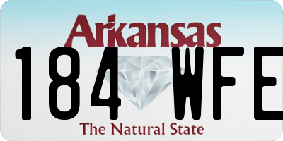 AR license plate 184WFE