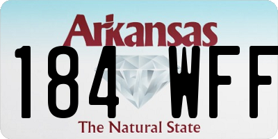 AR license plate 184WFF