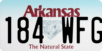 AR license plate 184WFG