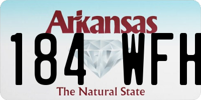 AR license plate 184WFH