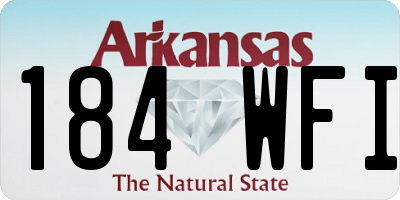 AR license plate 184WFI