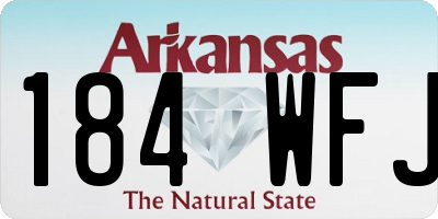 AR license plate 184WFJ