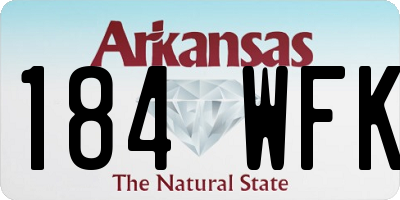 AR license plate 184WFK