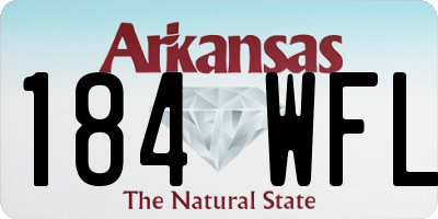 AR license plate 184WFL