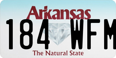 AR license plate 184WFM