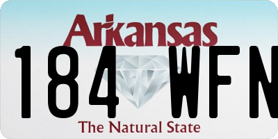 AR license plate 184WFN