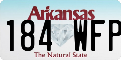 AR license plate 184WFP